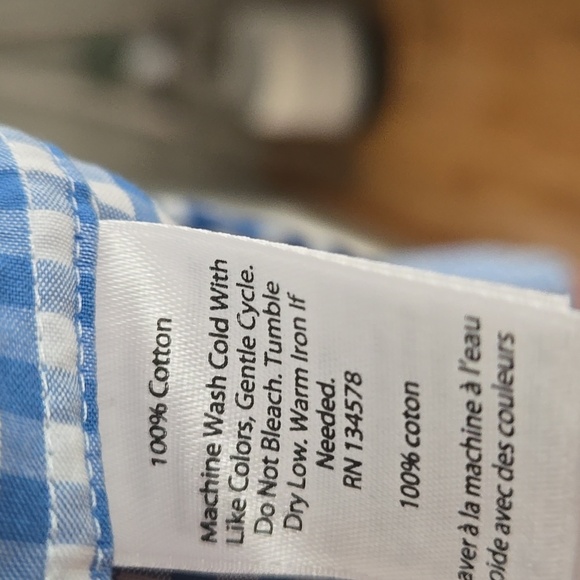 Vineyard Vines Classic Fit Tucker Shirt Blue White Casual Button Down XL - Picture 7 of 7
